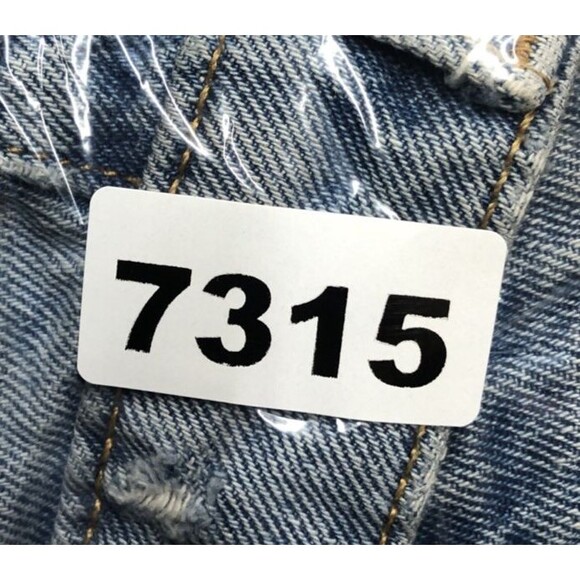 H&M Denim Boyfriend Jeans 25/32 Low Waist Tapered Leg Stained Factory Destroyed - Picture 15 of 15